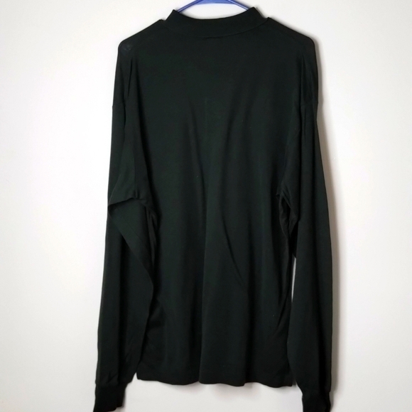 Long Sleeve Polo Shirt Large Dark Green Polo Ralph Lauren red pony - Picture 3 of 5